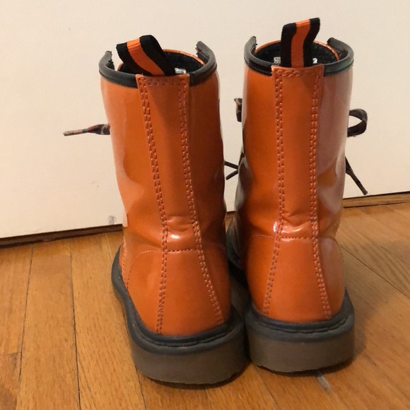 Orange Combat Boots - Picture 3 of 6